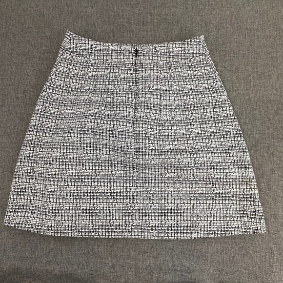 Express Knit Skirt Black & White‎ Zipper Closure Lined size 4 Cotton & Polyester - Picture 7 of 12